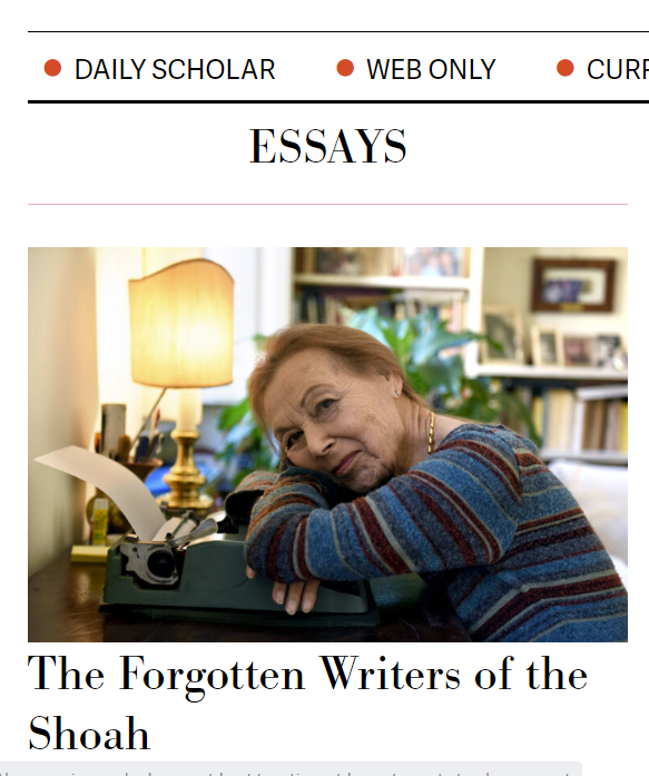 "Forgotten Writers of the Shoah" (for the American Scholar)